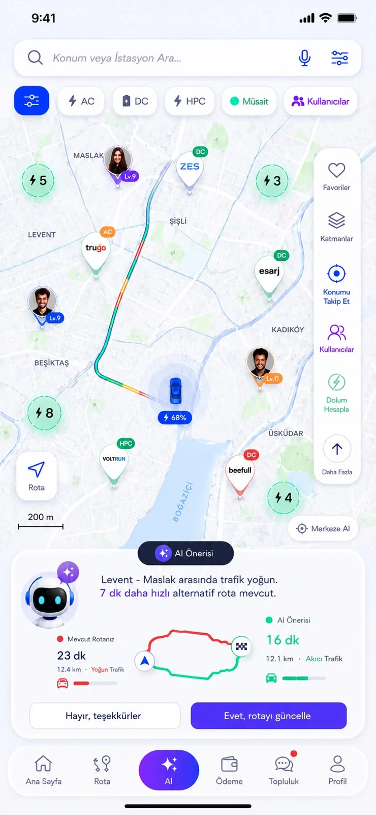 eBattery eBattery AI ekranı