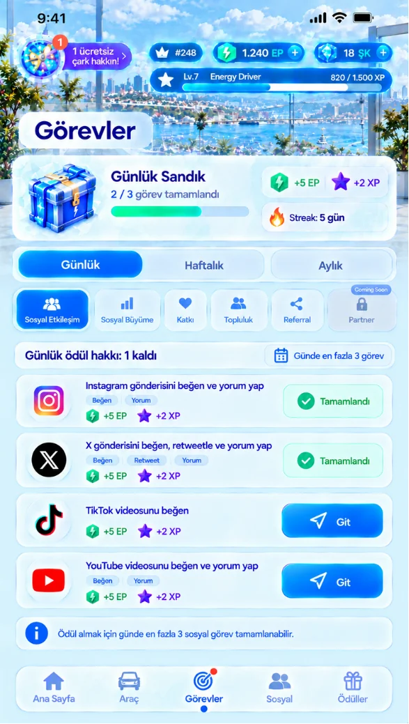 eBattery Oyun alanı ekranı